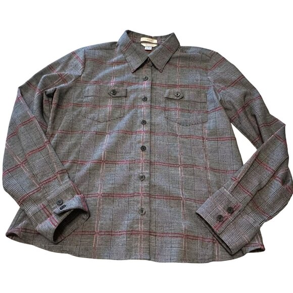 Women's Christopher & Banks Stretch Button-Down Blouse Polyester Blend Size S - Picture 13 of 16